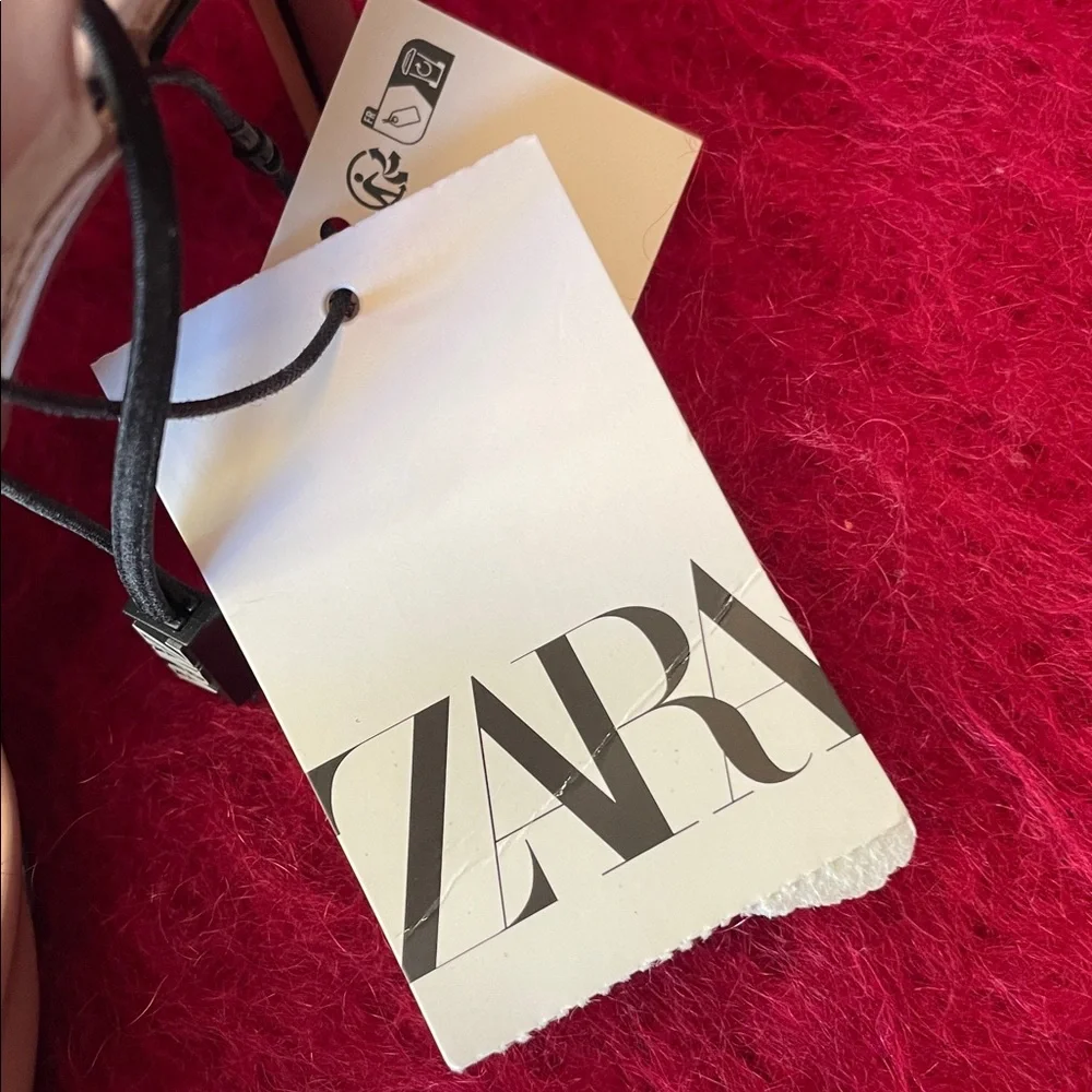 ZARA BEIGE PATENT POINTED-TOE SLINGBACK HEELS W/ LARGE BOWS SHOES EU39 US 8-8.5